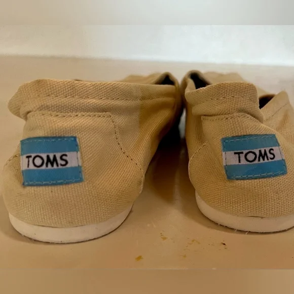 TOMS beige ivory neutral white Slides Size 10 new - Picture 3 of 8
